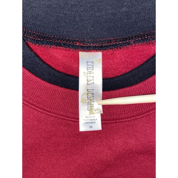 Endless Designs Vintage Halloween Sweater Black Cats Embroidery Rhinestone Sz 2X - Picture 4 of 11